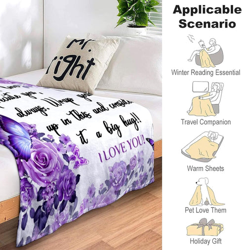 Best Auntie Gifts Personalized Flannel Throw Blanket for Aunt